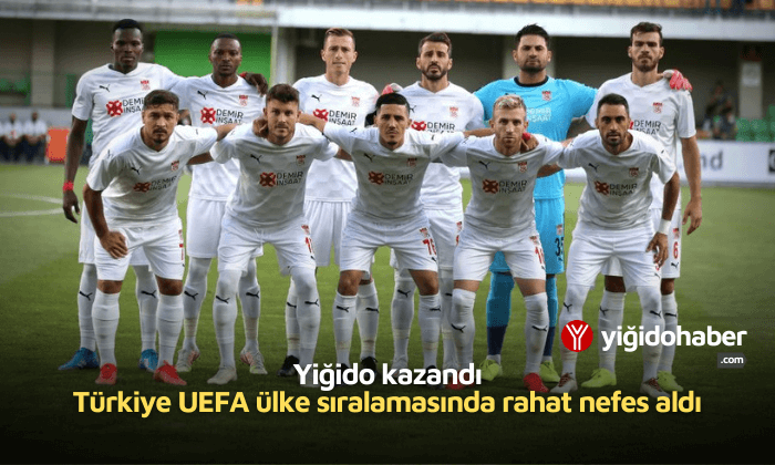 Sivasspor kazandı Türkiye ülke sıralamasında rahat nefes aldı